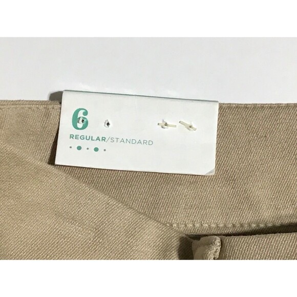 Old Navy Pixie Pants Chino Womens Sz 6 Mid Rise Tan Light Brown Ankle Preppy - Picture 7 of 14